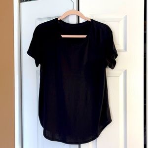 Lululemon Open Up Tie Back Tee t-shirt black yoga